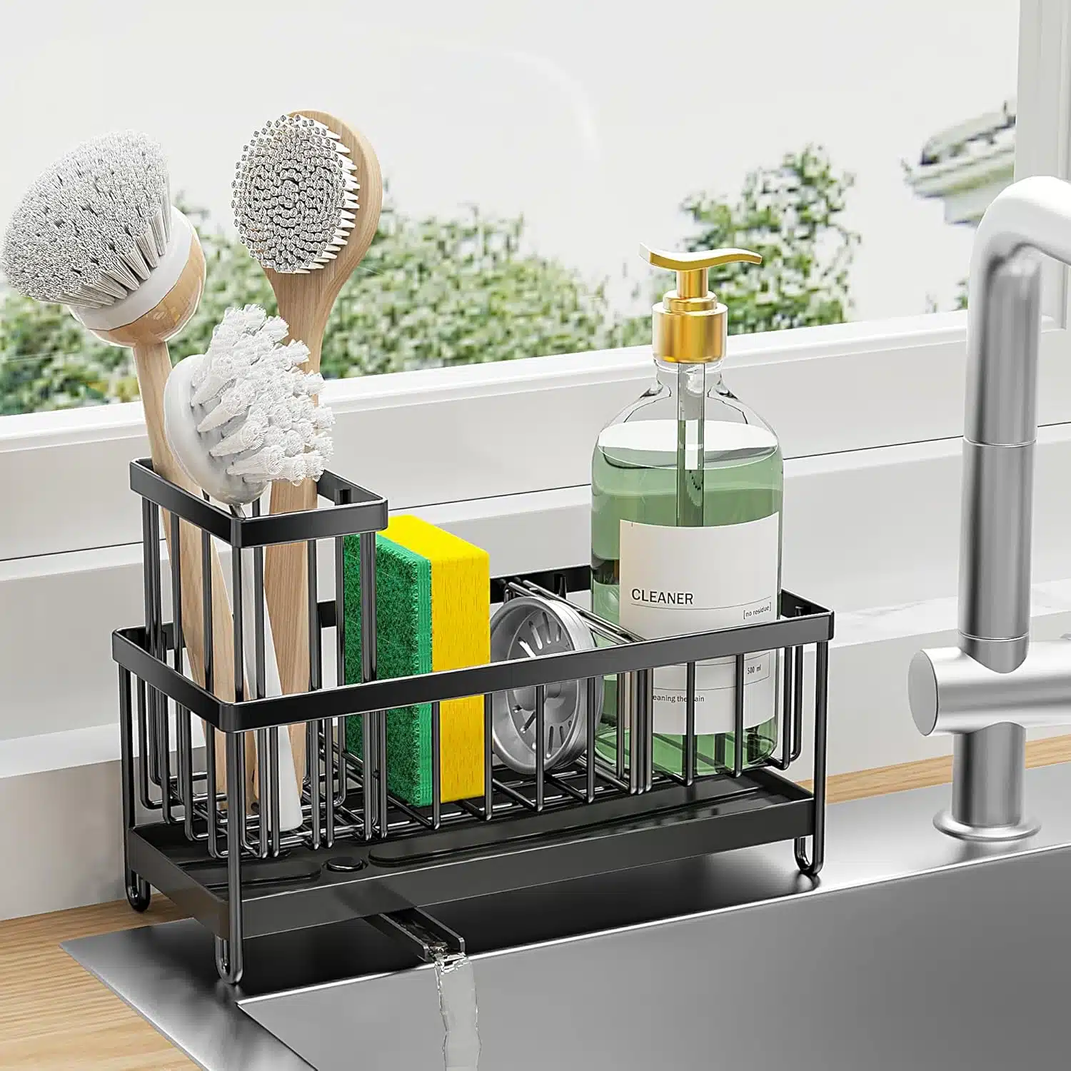 817NZ3rrbIL._AC_SL1500_ Cisily Black Sponge Holder for Kitchen Sink - Image 1