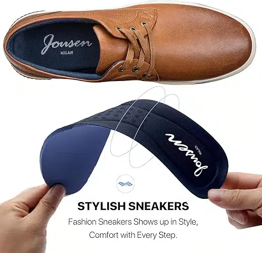 81+oMCe5YBL._AC_SY500_ Jousen Men's Fashion Sneakers Classic - Image 1
